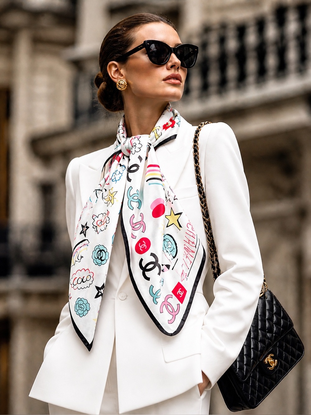 Statement Luxury Silk Scarf – Editorial Chic ✨ New